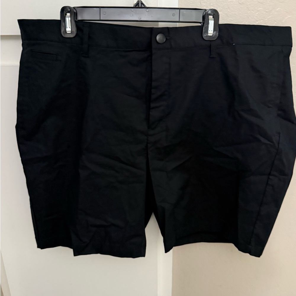 adidas Men's Black Flat Front Shorts